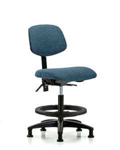 Neta ECOM Fabric Medium Bench Height Chair - Nylon Base Tilt Black