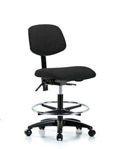 Neta ECOM Fabric Medium Bench Height Chair - Nylon Base Tilt Chrome