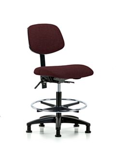 Neta ECOM Fabric Medium Bench Height Chair - Nylon Base Tilt Chrome