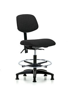 Neta ECOM Fabric Medium Bench Height Chair - Nylon Base Tilt Chrome