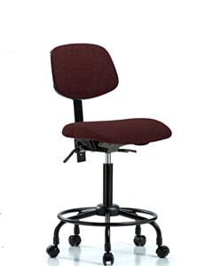 Neta ECOM Fabric Medium Bench Height Chair - Round Tube Base Tilt
