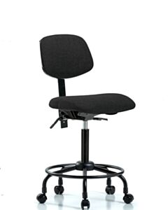 Neta ECOM Fabric Medium Bench Height Chair - Round Tube Base Tilt