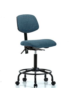 Neta ECOM Fabric Medium Bench Height Chair - Round Tube Base Tilt