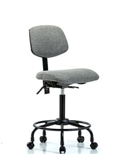 Neta ECOM Fabric Medium Bench Height Chair - Round Tube Base Tilt