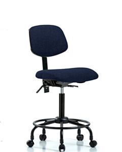 Neta ECOM Fabric Medium Bench Height Chair - Round Tube Base Tilt
