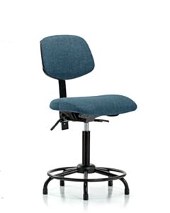 Neta ECOM Fabric Medium Bench Height Chair - Round Tube Base Tilt