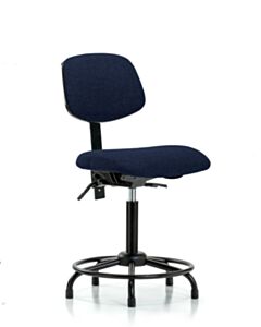 Neta ECOM Fabric Medium Bench Height Chair - Round Tube Base Tilt