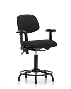 Neta ECOM Fabric Medium Bench Height Chair - Round Tube Base Tilt