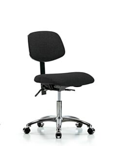 Neta ECOM Fabric Desk Height Chair - Chrome Base Tilt Chrome Casters