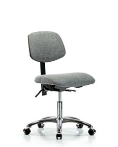 Neta ECOM Fabric Desk Height Chair - Chrome Base Tilt Chrome Casters