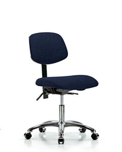 Neta ECOM Fabric Desk Height Chair - Chrome Base Tilt Chrome Casters