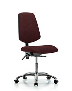 Neta ECOM Fabric Desk Height Chair - Medium Back Chrome Base Chrome