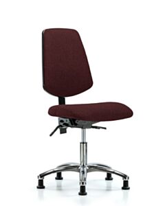 Neta ECOM Fabric Desk Height Chair - Medium Back Chrome Base Glides