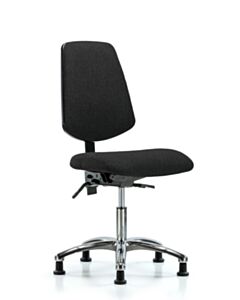 Neta ECOM Fabric Desk Height Chair - Medium Back Chrome Base Glides