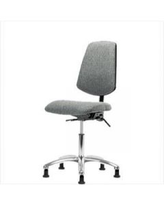 Neta ECOM Fabric Desk Height Chair - Medium Back Chrome Base Glides