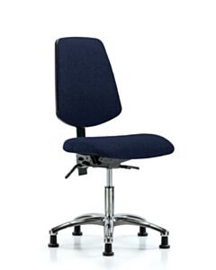 Neta ECOM Fabric Desk Height Chair - Medium Back Chrome Base Glides