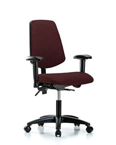 Neta ECOM Fabric Desk Height Chair - Medium Back Nylon Base Arms