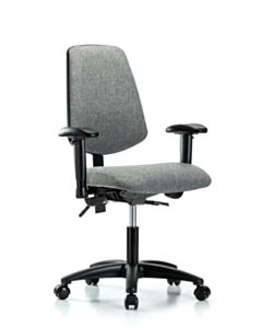 Neta ECOM Fabric Desk Height Chair - Medium Back Nylon Base Arms