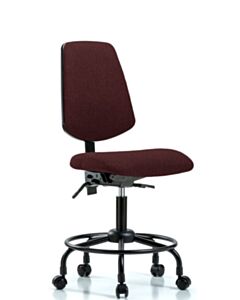 Neta ECOM Fabric Desk Height Chair - Medium Back Round Tube Base