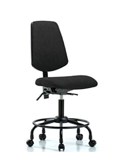 Neta ECOM Fabric Desk Height Chair - Medium Back Round Tube Base