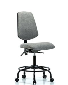 Neta ECOM Fabric Desk Height Chair - Medium Back Round Tube Base