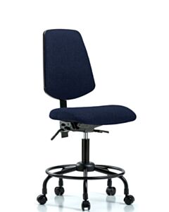 Neta ECOM Fabric Desk Height Chair - Medium Back Round Tube Base