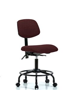 Neta ECOM Fabric Desk Height Chair - Round Tube Base Tilt Casters