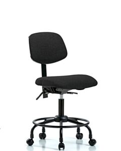 Neta ECOM Fabric Desk Height Chair - Round Tube Base Tilt Casters