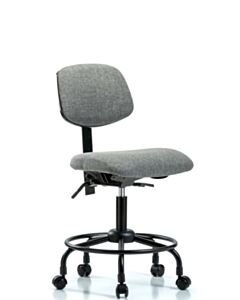 Neta ECOM Fabric Desk Height Chair - Round Tube Base Tilt Casters