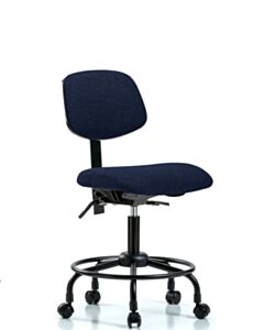 Neta ECOM Fabric Desk Height Chair - Round Tube Base Tilt Casters