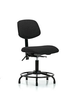 Neta ECOM Fabric Desk Height Chair - Round Tube Base Tilt Glides
