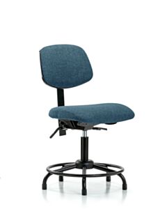 Neta ECOM Fabric Desk Height Chair - Round Tube Base Tilt Glides