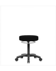 Neta ECOM Vinyl Desk Height Mini Stool - Nylon Base, Casters, Black