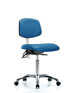 Neta ECOM Esd/Clean Room Medium Bench Height Chair - Chrome Base ESD
