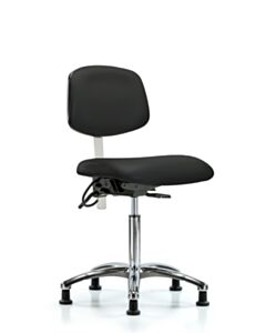 Neta ECOM Esd/Clean Room Medium Bench Height Chair - Chrome Base Glides