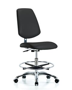 Neta ECOM Esd/Clean Room Vinyl Medium Bench Height Chair - Medium Back