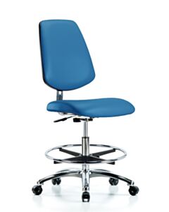 Neta ECOM Esd/Clean Room Vinyl Medium Bench Height Chair - Medium Back