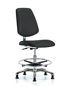 Neta ECOM Esd/Clean Room Vinyl Medium Bench Height Chair - Medium Back