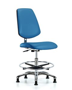 Neta ECOM Esd/Clean Room Vinyl Medium Bench Height Chair - Medium Back