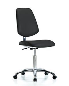 Neta ECOM Esd/Clean Room Vinyl Medium Bench Height Chair - Medium Back