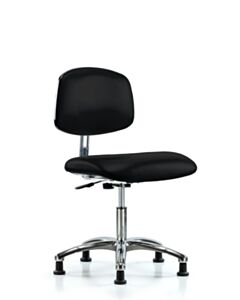 Neta ECOM Esd/Clean Room Vinyl Desk Height Chair - Chrome Base Glides