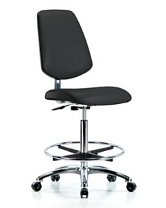 Neta ECOM Esd/Clean Room Vinyl High Bench Height Chair - Medium Back