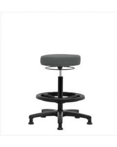 Neta ECOM Fabric High Bench Height Stool - Nylon Base, Black Foot