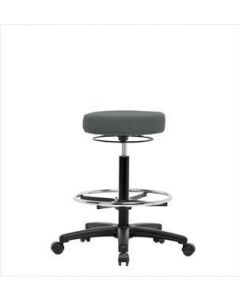 Neta ECOM Fabric High Bench Height Stool - Nylon Base, Chrome Foot