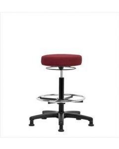Neta ECOM Fabric High Bench Height Stool - Nylon Base, Chrome Foot