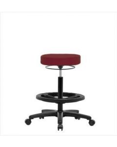 Neta ECOM Vinyl High Bench Height Stool - Nylon Base, Black Foot