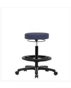 Neta ECOM Vinyl High Bench Height Stool - Nylon Base, Black Foot