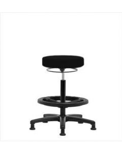 Neta ECOM Vinyl High Bench Height Stool - Nylon Base, Black Foot