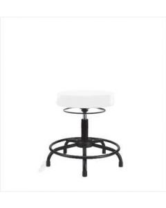 Neta ECOM Vinyl Desk Height Stool - Round Tube Base, Glides, Adobe
