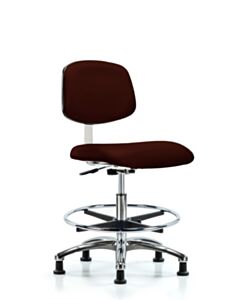 Neta ECOM Clean Room Vinyl Medium Bench Height Chair - Chrome Base